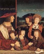 STRIGEL, Bernhard Emperor Maximilian I and his family oil painting artist